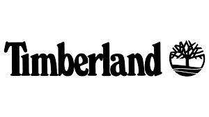Logo da marca Timberland em preto com árvore circular