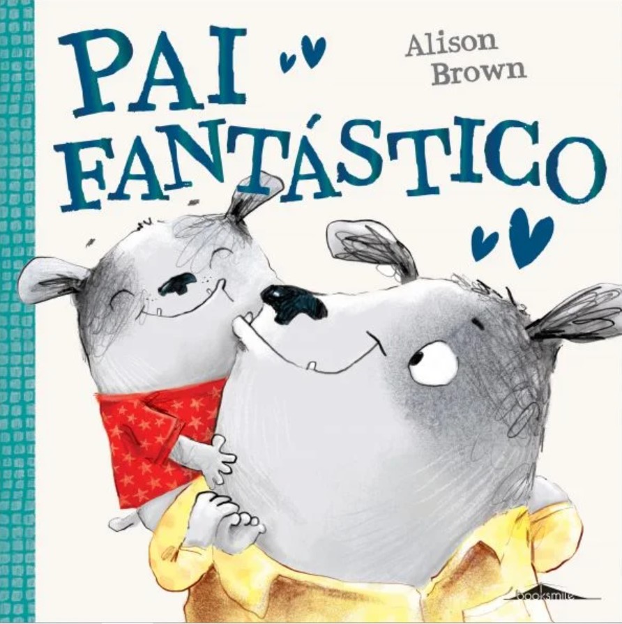 Pai Fantástico Capa de livro infantil com dois cães e texto 'Pai Fantástico'