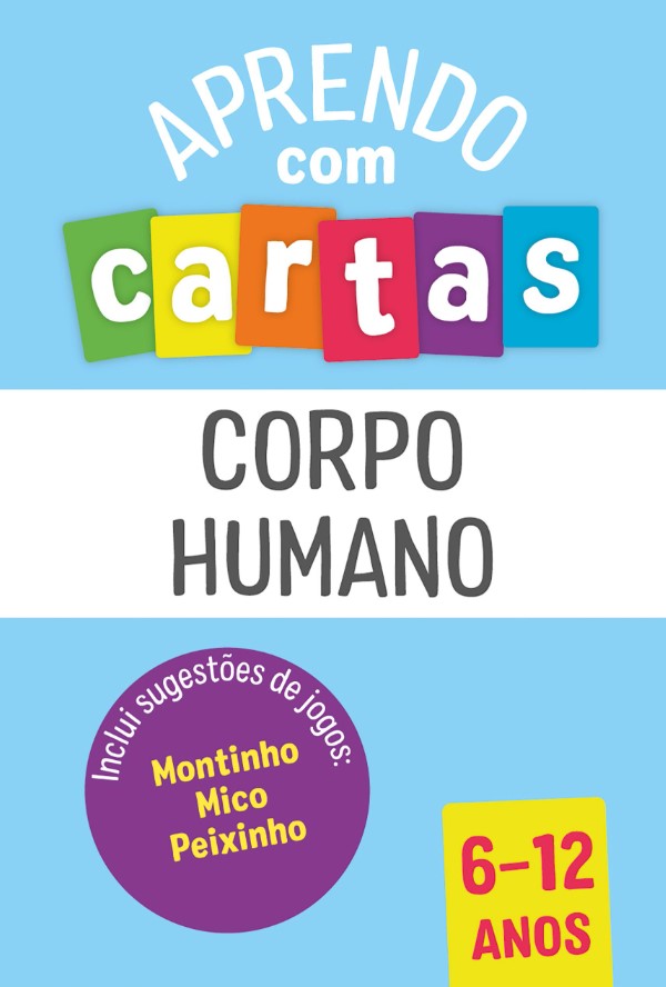 Aprendo com Cartas: Corpo Humano 6-12 Anos Caixa de jogo educativo Aprendo com cartas Corpo Humano para 6-12 anos