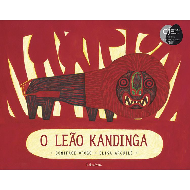 O leão Kandinga Capa de livro 'O Leão Kandinga' com ilustração de leão vermelho e prémio Spectrum Book Awards.