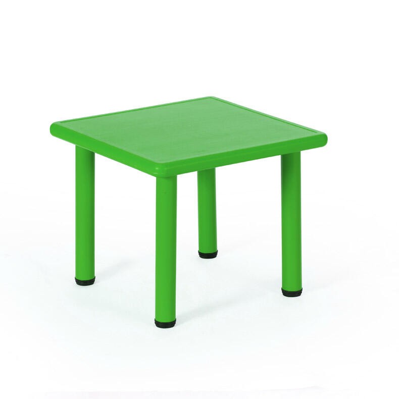 Mesa Quadrada Elite Mesa verde quadrada com pernas redondas
