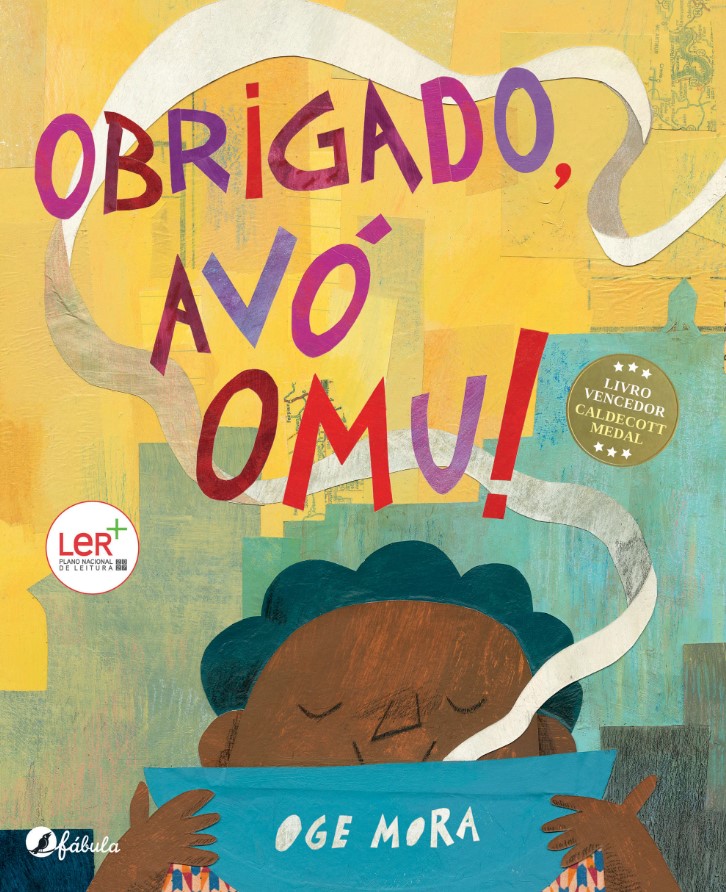 Obrigado, Avó Omu! Capa de livro Obrigado, Avó Omu! com ilustração de pessoa segurando tigela azul
