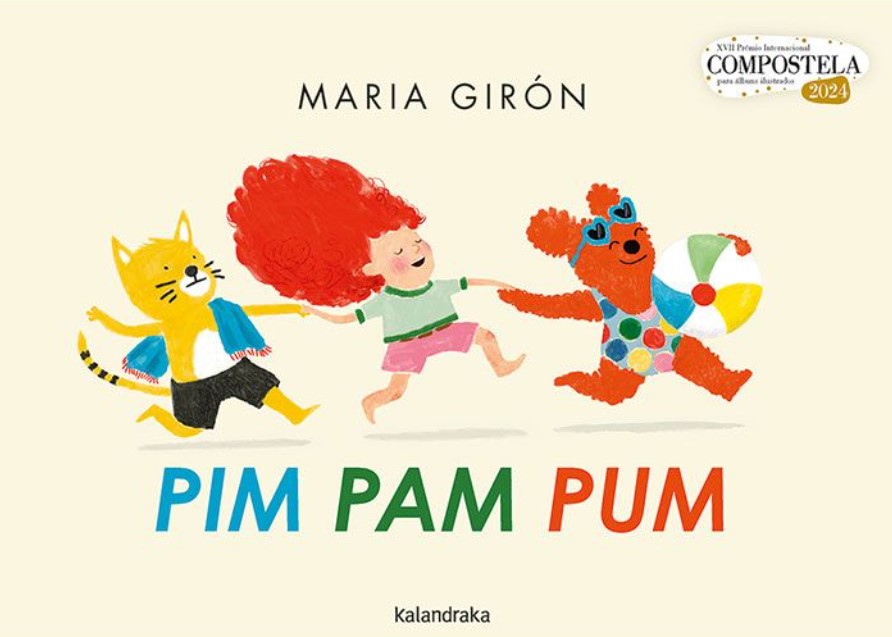 Pim Pam Pum Capa de livro infantil com personagens animados e textos em fundo creme