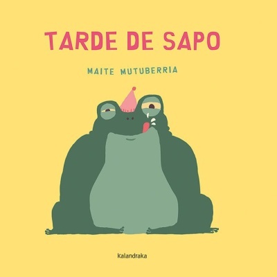 Capa de livro com título TARDE DE SAPO e ilustração de dois sapos verdes