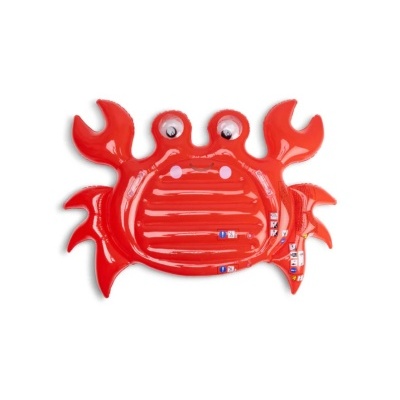 Tapete de banho vermelho em forma de caranguejo com olhos móveis