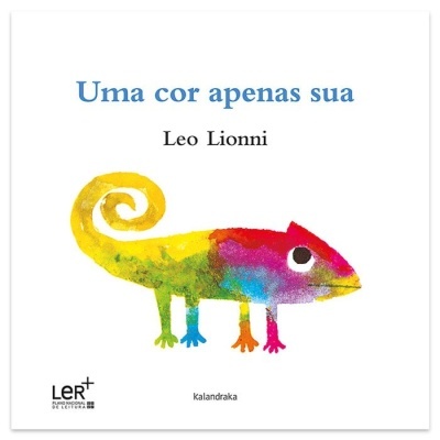Capa do livro 'Uma cor apenas sua' com camaleão colorido