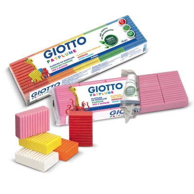 Conjunto de plasticina Giotto Patplume com várias cores