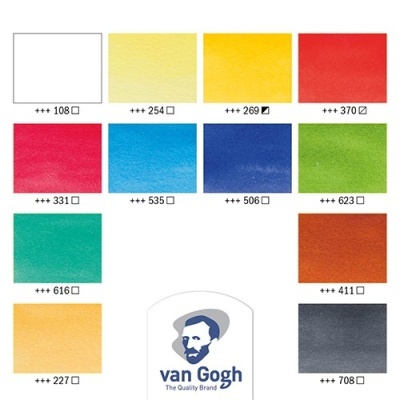 Mostruário de amostras coloridas com logótipo Van Gogh