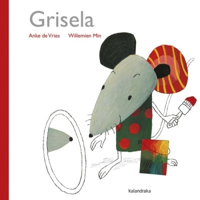 Capa de livro infantil com ilustração de rato cinzento e texto Grisela