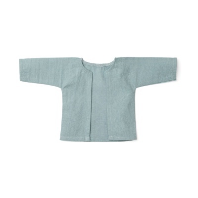 Camisola de bebé azul claro com malha texturada e mangas compridas