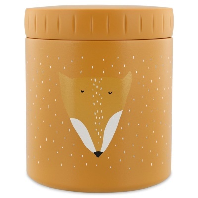 Frasco castanho com desenho de raposa