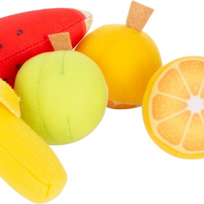 Brinquedos de tecido em forma de frutas variadas