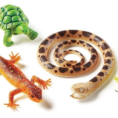 Brinquedos macios coloridos de animais em fundo branco