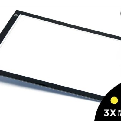 placa de luz preta e branca para desenho com três níveis de brilho