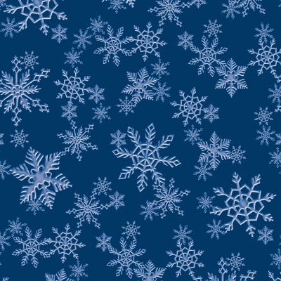 Padrão de flocos de neve brancos sobre fundo azul