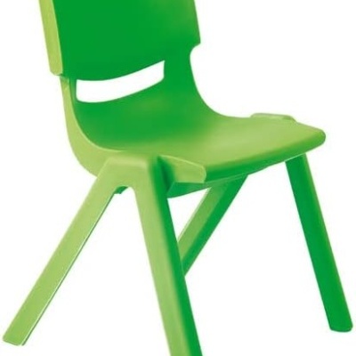 Cadeira infantil verde de plástico