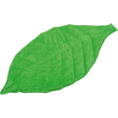 Colchão decorativo verde em forma de folha almofadada