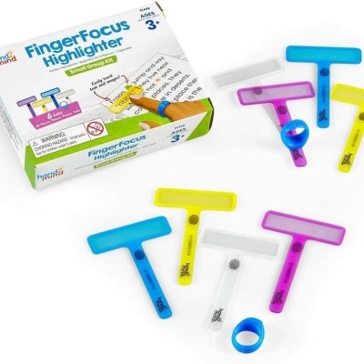 Conjunto de marcadores FingerFocus Highlighter em várias cores com caixa