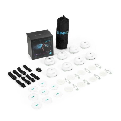 Conjunto de acessórios de iluminação LUMNIC com luzes, correias, suportes e saco preto