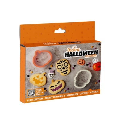 Kit decoração Halloween com moldes e estênceis para bolachas