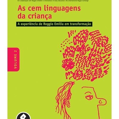 Capa de livro verde com ilustração rosa de um rosto e texto colorido com título e autores.