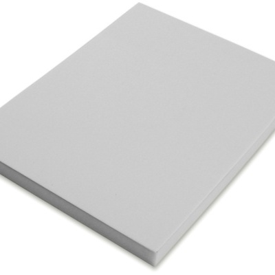 Bloco de papel branco retangular