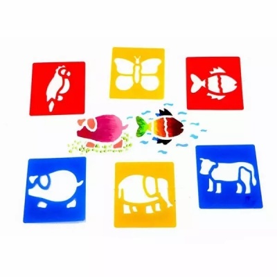 Moldes coloridos de animais para pintura ou desenho