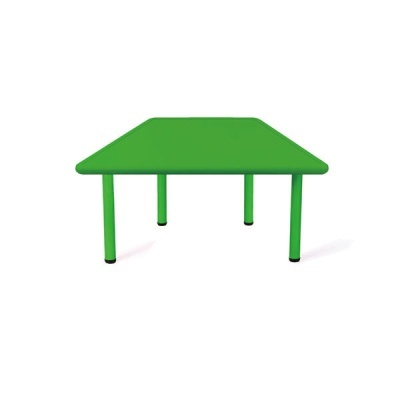 Mesa infantil verde com quatro pés