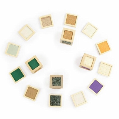 Sombras de olhos quadradas coloridas em círculo