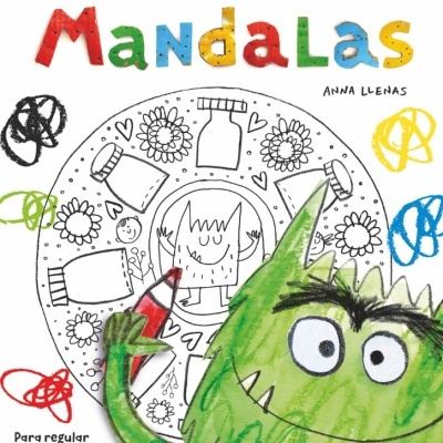 Capa de livro com monstro verde e mandalas