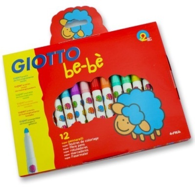 Embalagem de marcadores de cor GIOTTO be-bè com desenho de ovelha