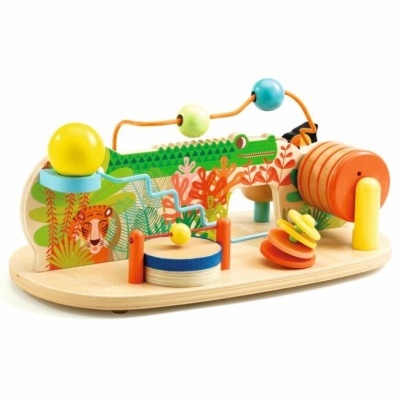 Brinquedo infantil de madeira para manipulação com tema animal