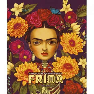 Capa de livro ilustrada com mulher e flores coloridas