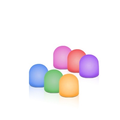 Seis capas de silicone coloridas em várias cores