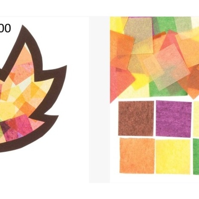 Pack de 4000 folhas de papel colorido translúcido com imagem de folha colorida