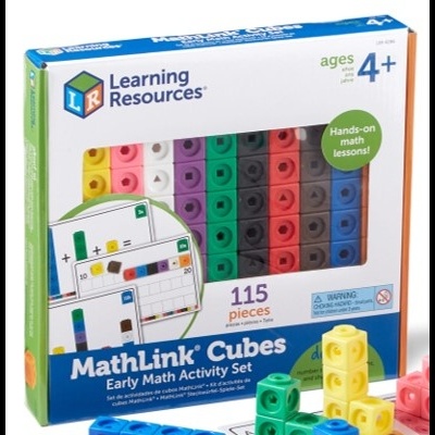 Conjunto de cubos coloridos para atividades matemáticas Learning Resources MathLink Cubes