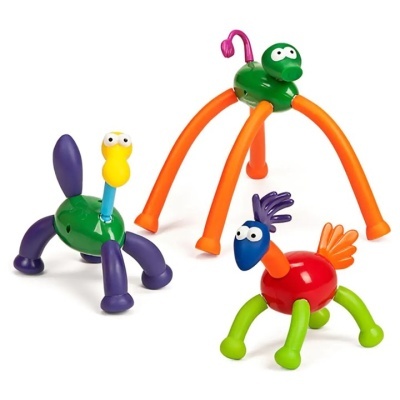 Brinquedos de montar coloridos em forma de animais