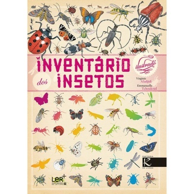 Capa do livro Inventário dos Insetos com várias ilustrações de insetos