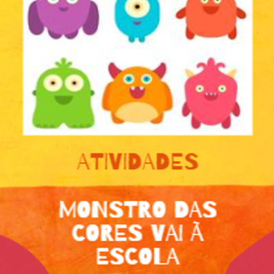 Capa de livro com monstros coloridos e texto em português
