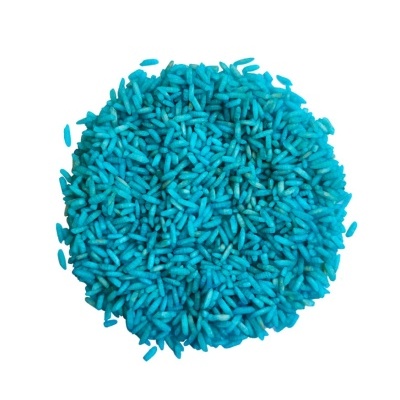 Grânulos azuis pequenos em círculo