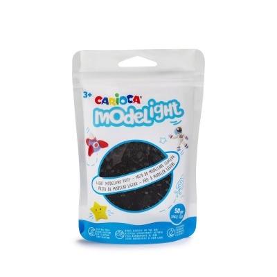 Embalagem de massa leve para modelar preta Carioca Modelight 50 g
