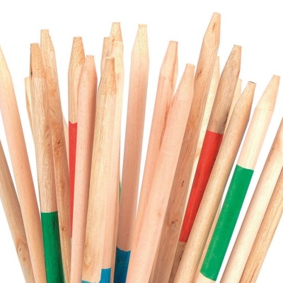 Lápis de madeira com pontas não afiadas com secções coloridas