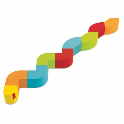 Fita dobrável colorida em zig-zag