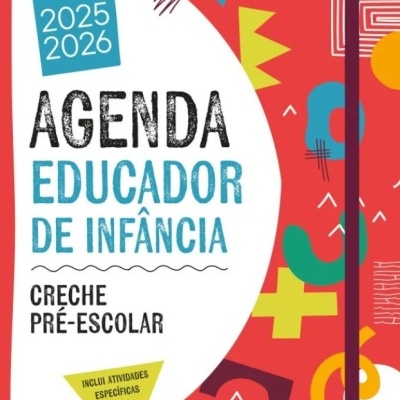 Agenda educador de infância 2025-2026 com design colorido