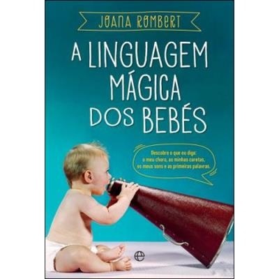 Capa azul de livro com bebé e megafone, título e autor visíveis