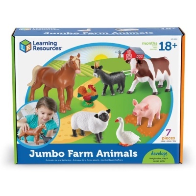 Embalagem de brinquedo Jumbo Farm Animals com animais da quinta de plástico em várias cores
