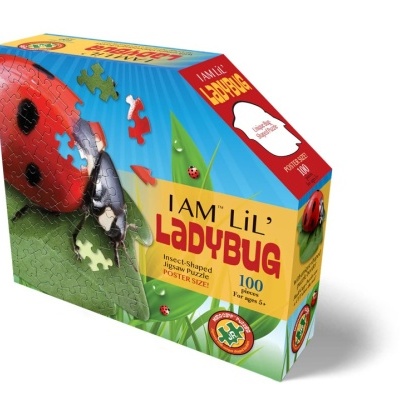 Caixa de puzzle I AM Lil LADYBUG com imagem de joaninha