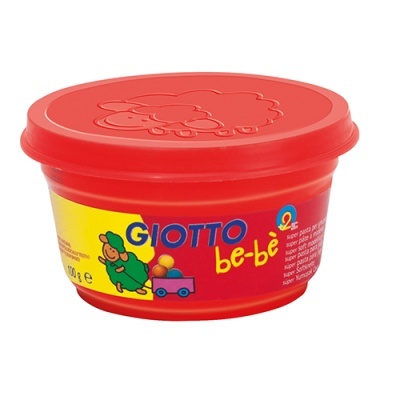 Frasco vermelho de plastic com tampa e rotulo GIOTTO be-bè