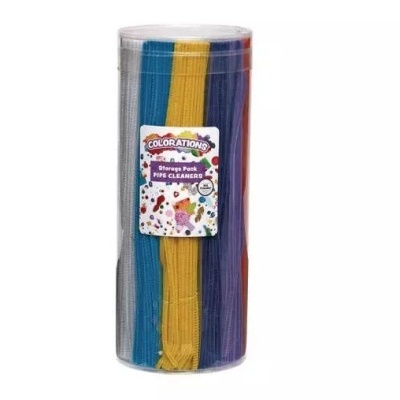 Pacote cilindrico com limpadores de cachimbo coloridos