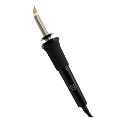 Ferro de soldar preto e prata com texto digital 30 W 220V